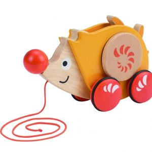 Ahşap Oyuncak Tekerlekli Kirpi (Diken Hareketli)