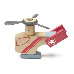 Ahşap Oyuncak Magnet Helikopter Uçak