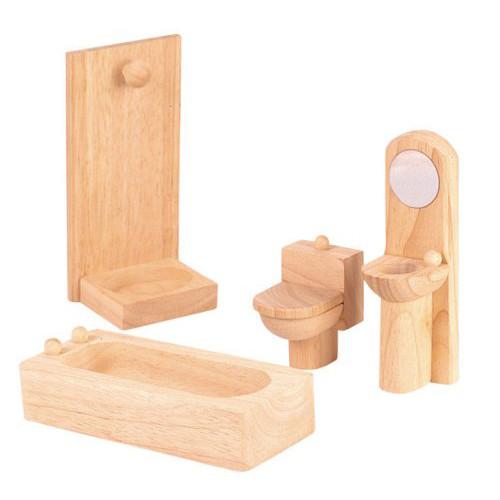 Ahşap Oyuncak Ev Mobilyası Banyo