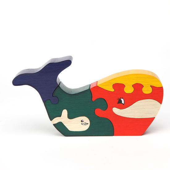 Ahşap Oyuncak Puzzle Balina