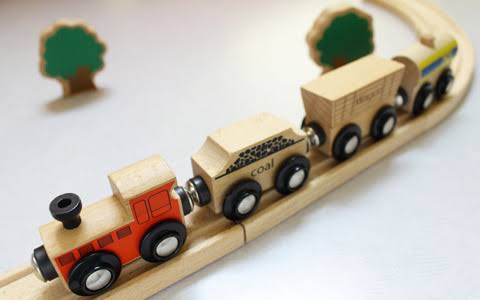 Ahşap Oyuncak Raylı Tren Seti
