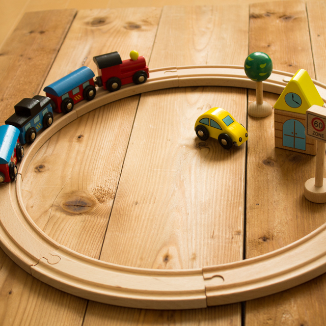 Ahşap Oyuncak Raylı Tren Seti