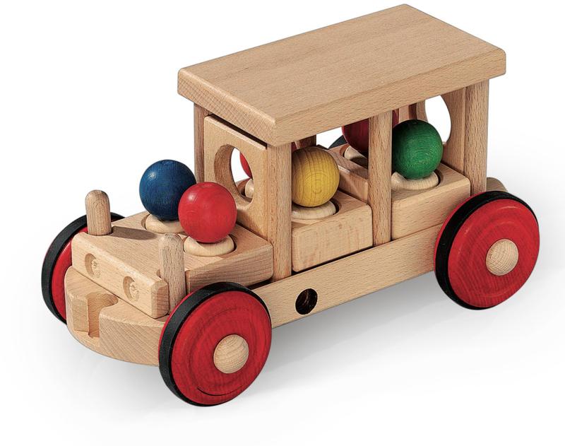 Ahşap Oyuncak Jeep Figürlü 2
