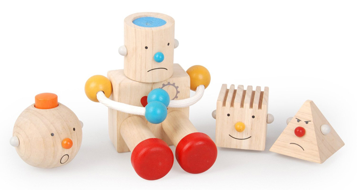 Ahşap Robot Yüz İfadeleri